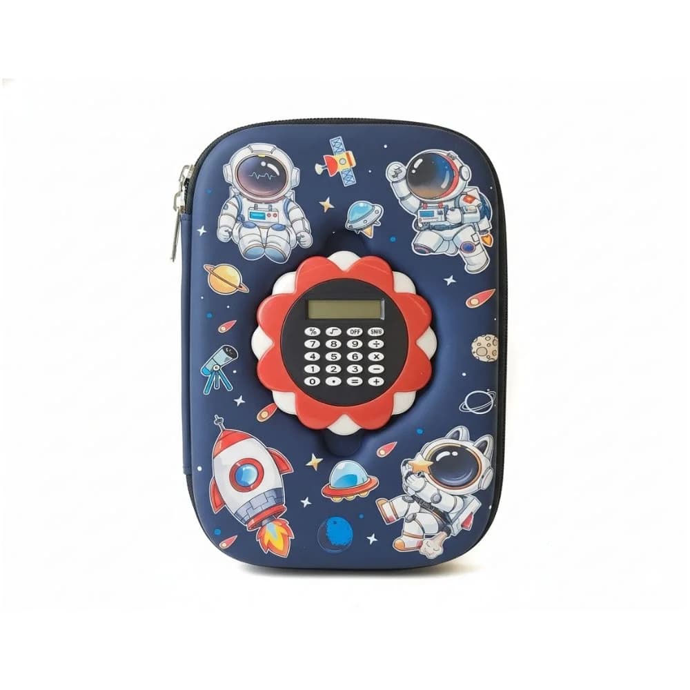 Space 3D Pencil Case with Calculator