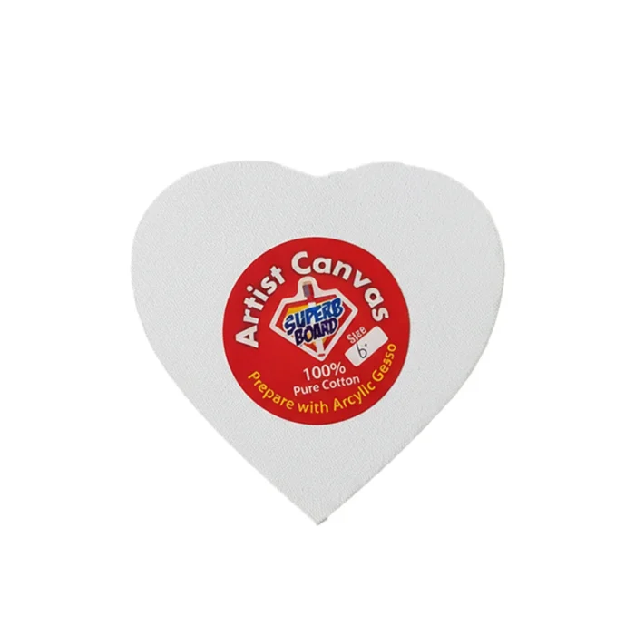 Heart-Shaped Artist Canvas Board