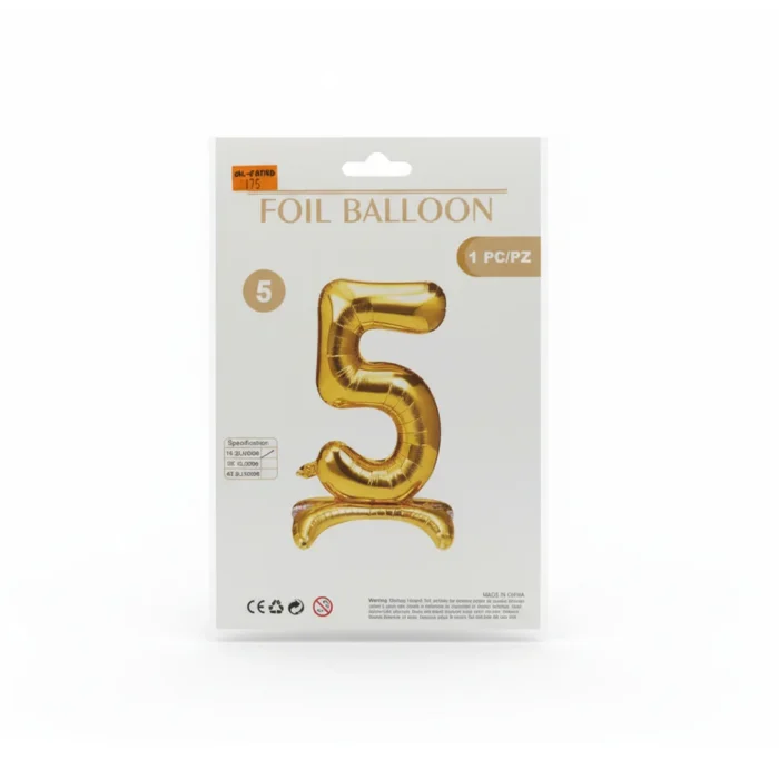 Gold Foil Number Balloon