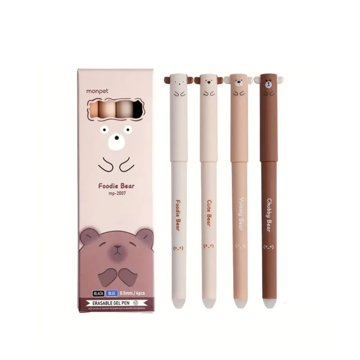 Capy Bara Erasable Gel Pen (Pack of 4)